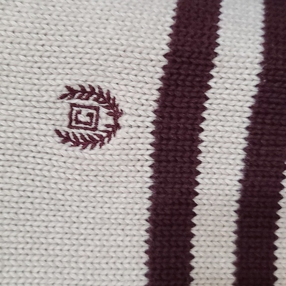 CHAPS Mens Sweater Mock Neck 1/4 Zip Chocolate Brown?/Oatmeal Sz XL EUC - Picture 2 of 9